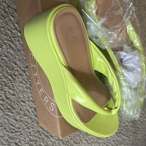Urban Outfitters Lime Green Platform Sandals